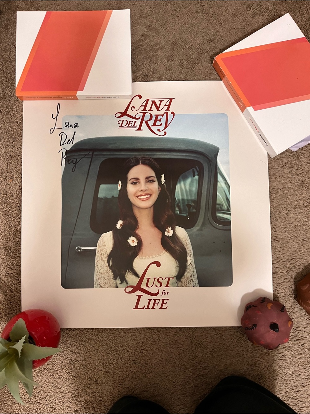 Lust for Life Vinyl Wall Art - Cream & Red Poster
